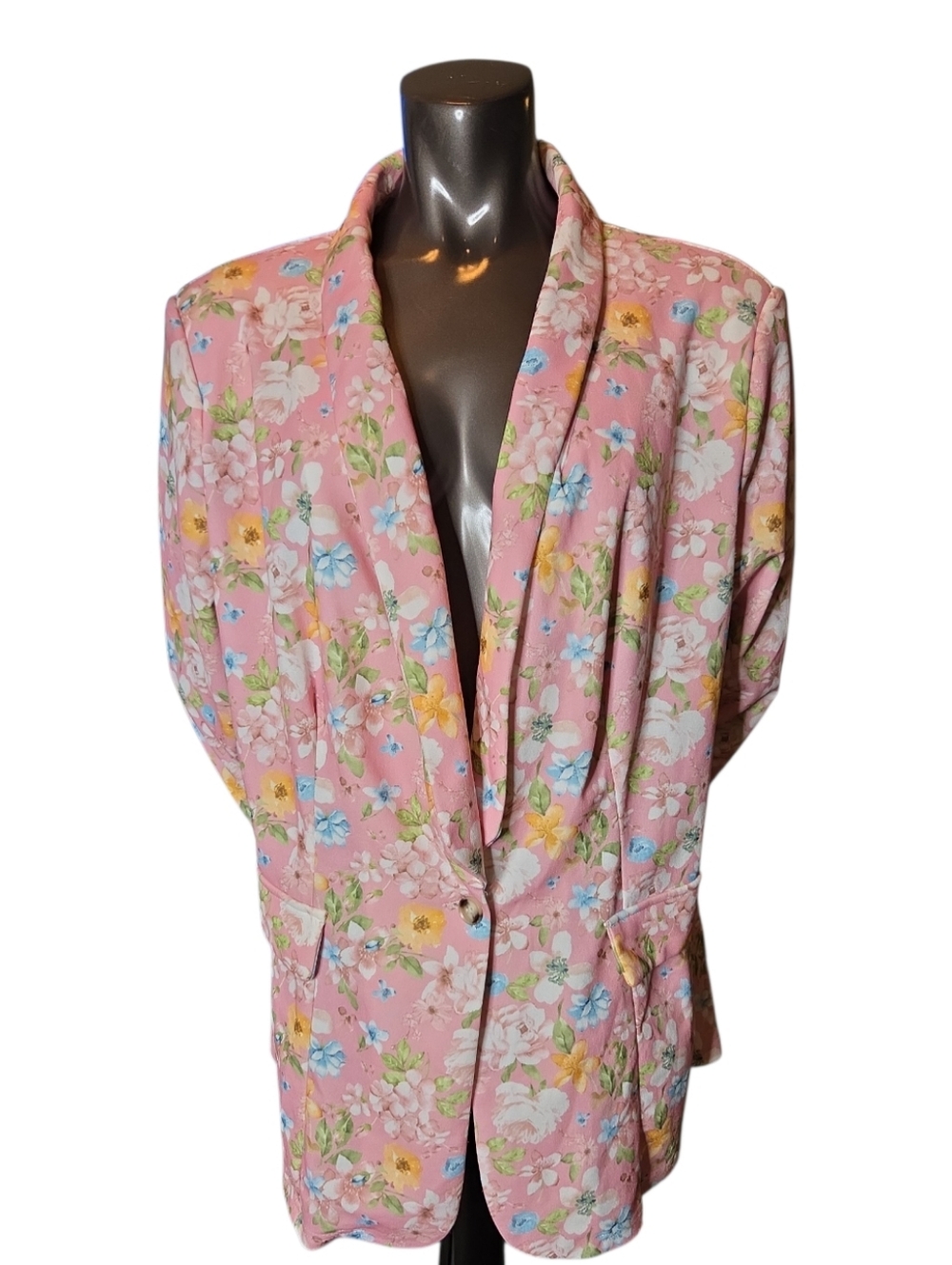 SHEIN Floral Light Pink Blazer